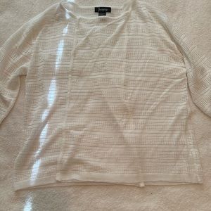 White sheer ladies cardigan size XL new without tags